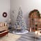 9.5ft. Pre-Lit Flocked British Columbia Mountain Fir Artificial Christmas Tree, Multicolor Globe Bulbs